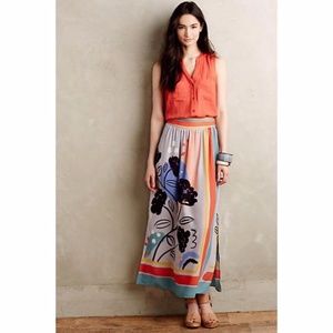 Anthropologie Maeve Plein Air Maxi Skirt Floral